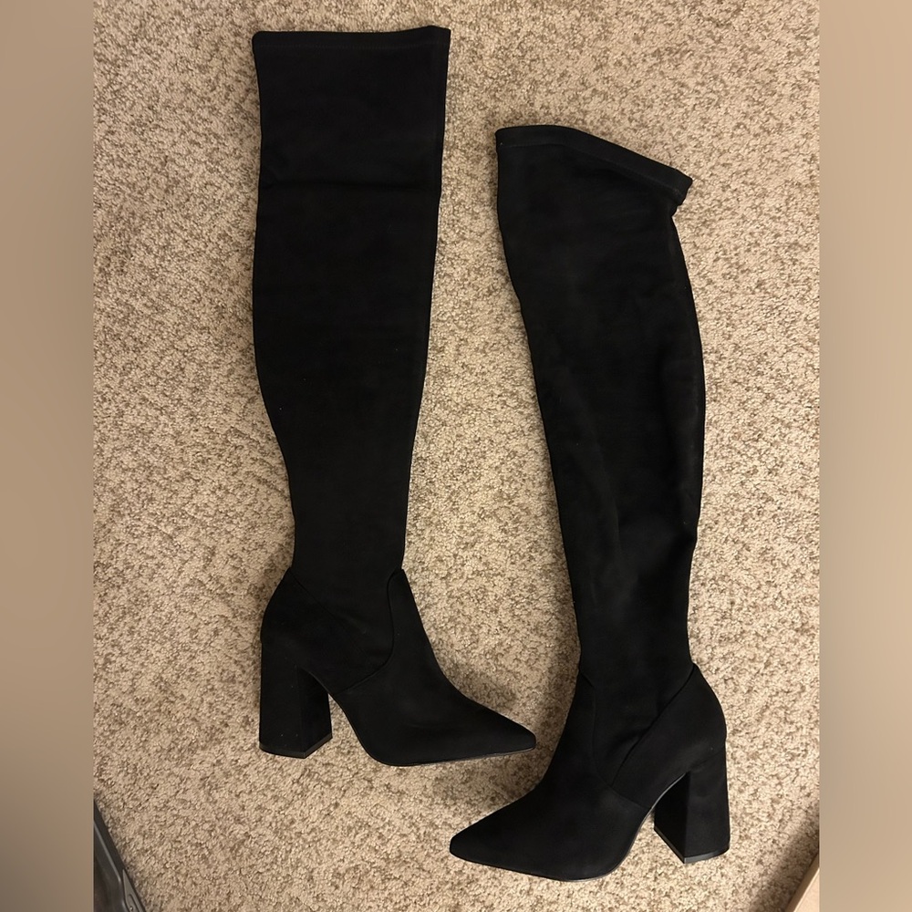 Steve Madden OTK black boots